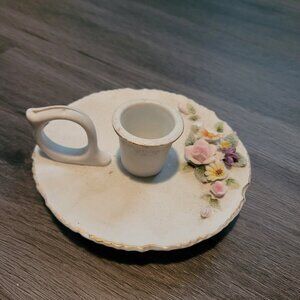 Leftover  China porcelain candlestick holder